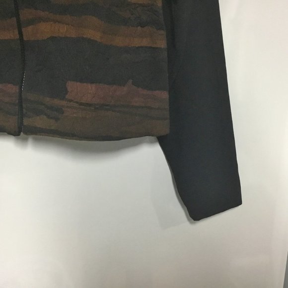 Retro Short Blazer/Shrug Camouflage Like Print Sz M - Picture 6 of 9